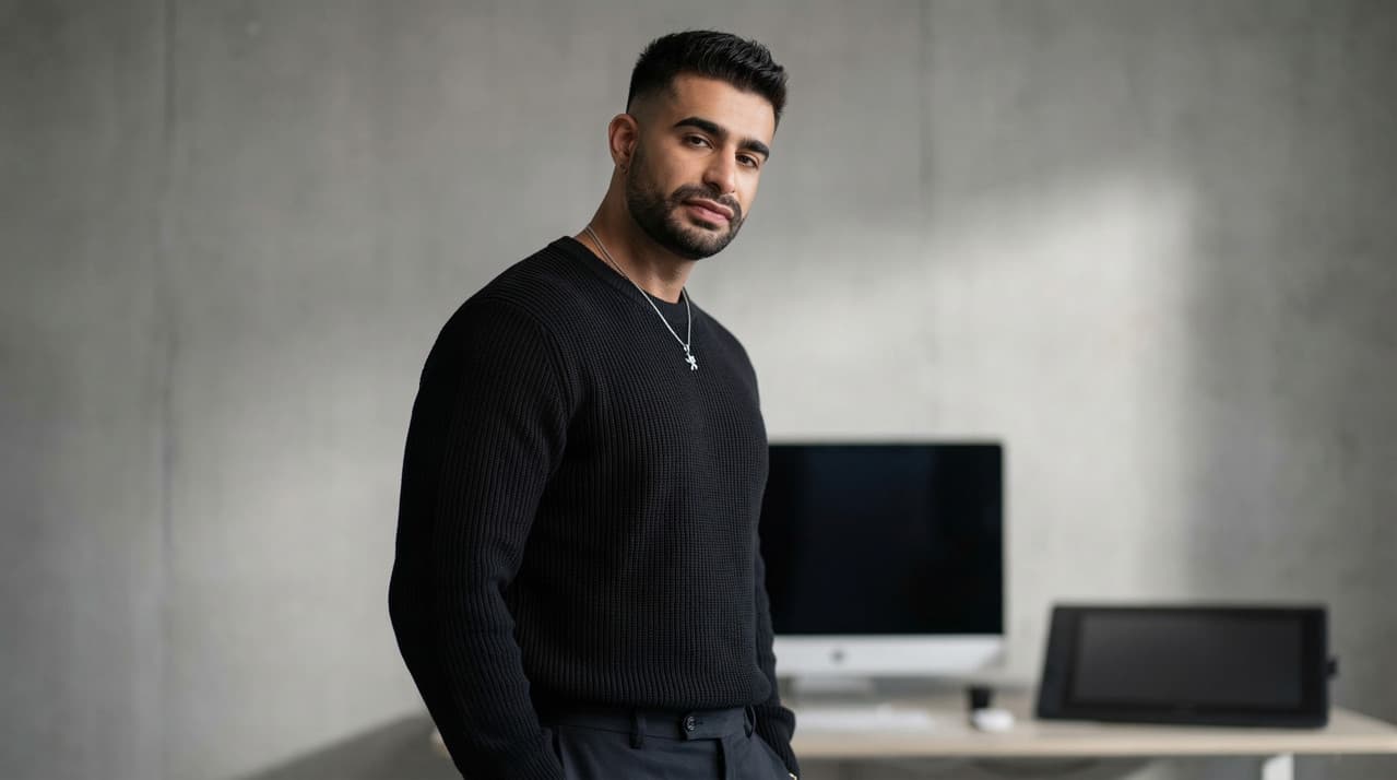 Cinematic portrait of Soren, digital designer